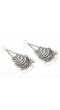 Oxidised Silver Long Metal Drops Earrings