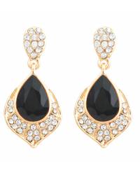 Buy Online Crunchy Fashion Earring Jewelry Green & Black Ball Shaped Drops Earrings Jewellery CFE1367