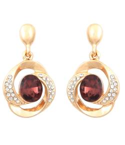 Twisted Tales Deep Brown Crystal Earrings