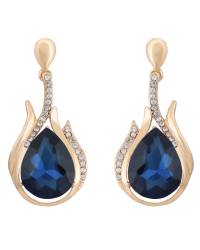 Buy Online Crunchy Fashion Earring Jewelry Golden Florette Pentagon Drop Earrings Jewellery CFE0789