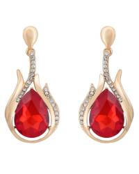 Buy Online Crunchy Fashion Earring Jewelry Embellished Black Crystal Drop Earrings Jewellery CFE0898