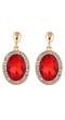 Red Cubic Zirconia Alloy Stud Earring