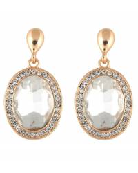 Buy Online Crunchy Fashion Earring Jewelry Red & Deep Brown Crystal metal Drop earring Jewellery CMB0137