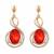 Red Gold-Plated Oval D...