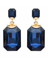 Buy Online Crunchy Fashion Earring Jewelry Blue Crystalline Drop Earrings Jewellery CFE0732
