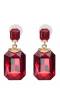 Red Crystal Dangling Earrings