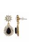 Embellished Black Crystal Drop Earrings