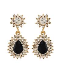 Buy Online Crunchy Fashion Earring Jewelry Red Stone Crystal Metal Drop Earring Jewellery CFE0855