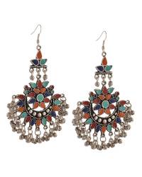 Buy Online Royal Bling Earring Jewelry Floweret posy crimson jhumka Jewellery RAE0047