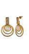 Zircon & Opal Studded Rose Gold Drop Earrings