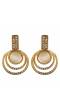 Zircon & Opal Studded Rose Gold Drop Earrings