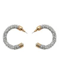 Buy Online Crunchy Fashion Earring Jewelry Green Crystal Studded Alloy Earrings Jewellery CFE1118