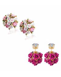 Buy Online Crunchy Fashion Earring Jewelry Traditional Gold-Plated Dangler Earring RAE0240 Jewellery RAE0240