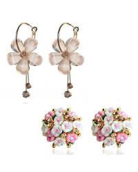 Buy Online Crunchy Fashion Earring Jewelry Floral Bunch Stud Earrings for Women & Girls Jewellery CFE1056