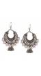 Oxidised Silver Dangle Jhumki Earrings