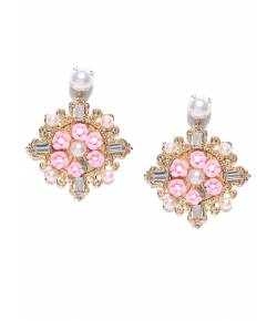 Pink Floret Dangling Earrings for Women