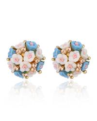 Buy Online Royal Bling Earring Jewelry Winsome Leafy Regal Red Earrings Jewellery RAE0071