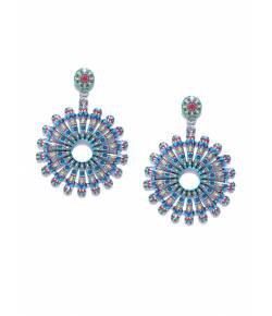 Multi Color Round Drop Earring 