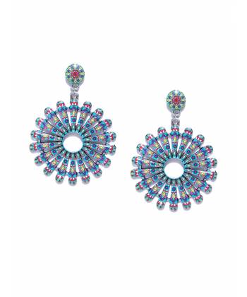 Multi Color Round Drop Earring 