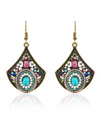 Buy Online Royal Bling Earring Jewelry Blue Pearl Beaded Jhumki Earrings For Women Jewellery RAE0238