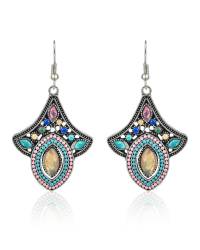 Buy Online Crunchy Fashion Earring Jewelry Blue TearDrop Pendant set Jewellery CFS0119