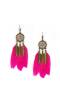 Time Turner Pink Feather Earrings