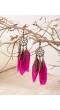 Time Turner Pink Feather Earrings