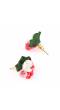 Multicolored Clay Flower Studs for Girls & Women