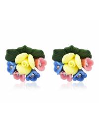 Buy Online Crunchy Fashion Earring Jewelry Brown Cubic Zirconia Alloy Stud Earring Jewellery CFE0874