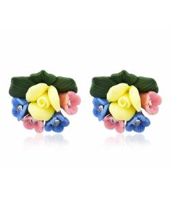 Resin Flower Stud Earrings
