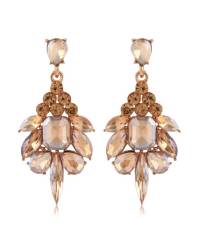 Buy Online Crunchy Fashion Earring Jewelry Peach Crystal Feather Leaf Brooch for Men & Women Jewellery CFBR0061