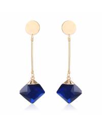 Buy Online Crunchy Fashion Earring Jewelry Grey  Gold-Plated Contemporary Drop Earrings Jewellery CFE1068