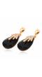 Black Crystal Droplet Earrings for Women