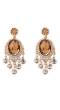 Victorian Print Drops Earrings for Women