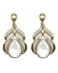 Buy Online Royal Bling Earring Jewelry Crunchy Fashion Gold-Plated Crown Peacock Black Earrings RAE2089 Earrings RAE2089