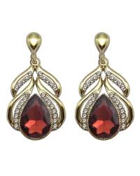 Buy Online  Earring Jewelry Gold-Plated Floral Maroon Jhumka Earring RAE1409  RAE1409