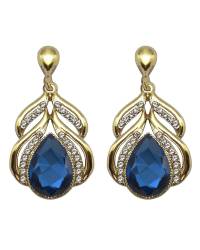 Buy Online Royal Bling Earring Jewelry Traditional Gold Plated Aqua Hoops Jhumka Earrings  Jewellery RAE0453