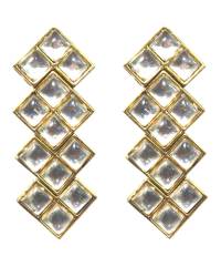 Buy Online Crunchy Fashion Earring Jewelry Black Kundan Crystal Drop Earrings Jewellery CFE0679