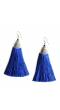 Blue Long Tassel Earrings for Women