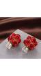 Red Roses Dual side Earrings