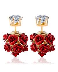 Buy Online Crunchy Fashion Earring Jewelry Golden Crystals Chandelier Earrings Jewellery CFE1063
