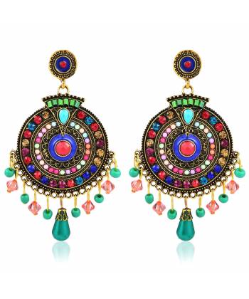 Bohemian Stylish Multi-Color Beads Earrings 