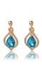 Missa Aqua Blue Crystal Earrings for Women