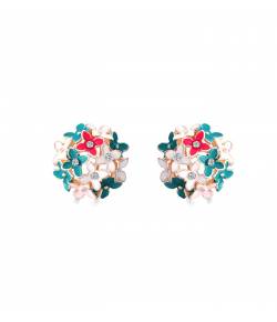 Multicolour Crystal Stud Earrings 