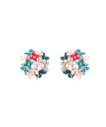 Multicolour Crystal Stud Earrings 