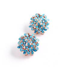 Buy Online Crunchy Fashion Earring Jewelry Roses Dual side Earrings Jewellery CFE1129