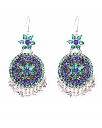 Buy Online Crunchy Fashion Earring Jewelry Blue Sapphire Jewel Set Jewellery CFS0164