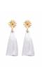 white Tassel Earrings 