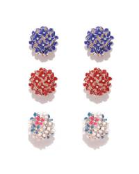 Buy Online Crunchy Fashion Earring Jewelry Multi-Color Beatnik Beaded Pastel Danglers Jewellery CMB0097