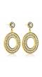 Gold Plated Round Drop Earrings 
